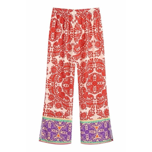 Zara Wide Leg Boho Palazzo Pants - Picture 1 of 11